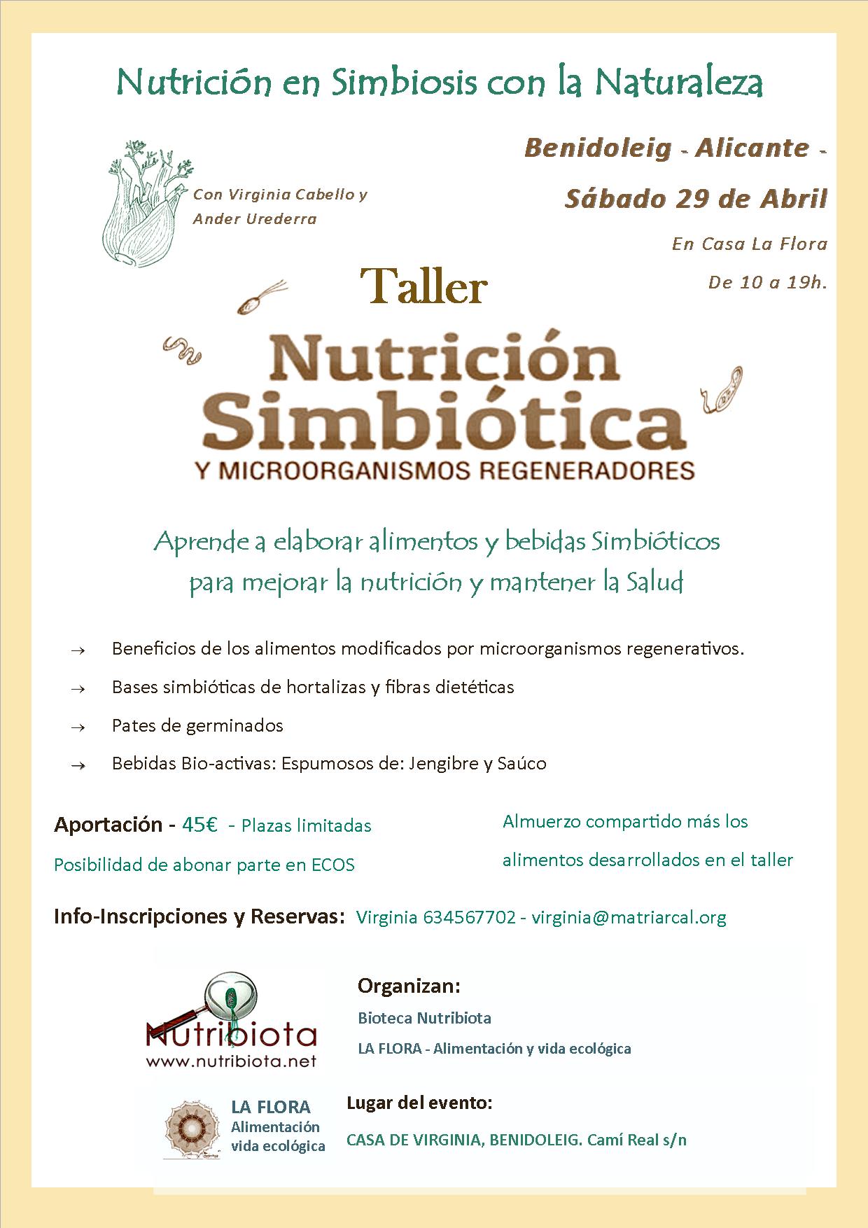 cartel taller nutribiotica